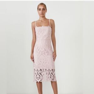 Lina Lace Sheath Dress in Blush Size 6/Small NEW